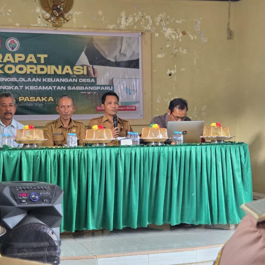 Rapat koordinasi Pengelolaan Keuangan Desa Tingkat Kecamatan Sabbangparu